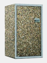 Mülltonnenbox aus Stahl und Beton
